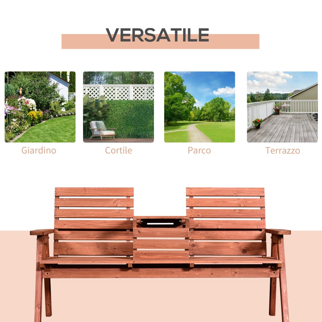 Panchina da Giardino 3 Posti Convertibile 160x70x85 cm  MechSeat Abete