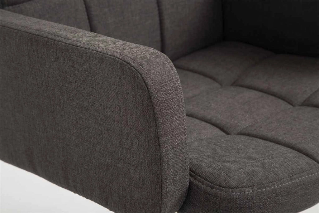Sgabello Los Angeles in tessuto grigio scuro