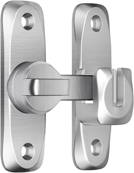Blocco schiaccia porta - 90/180 Blocco porta - Anti furto Hasp Blocco porta - Impermeabile e idrorepellente - Adatto per porte scorrevoli, capanni, bagni, finestre, cucine, ecc.