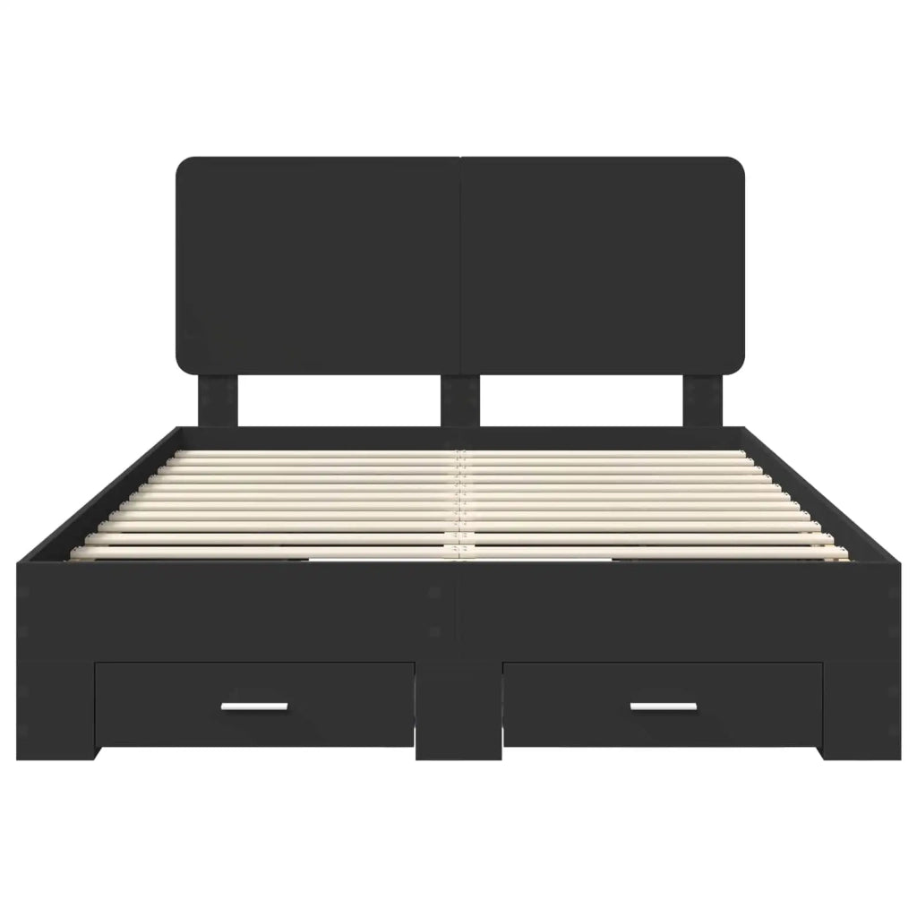 Struttura del letto Nero 140 x 190 cm Legno multistrato 3412784