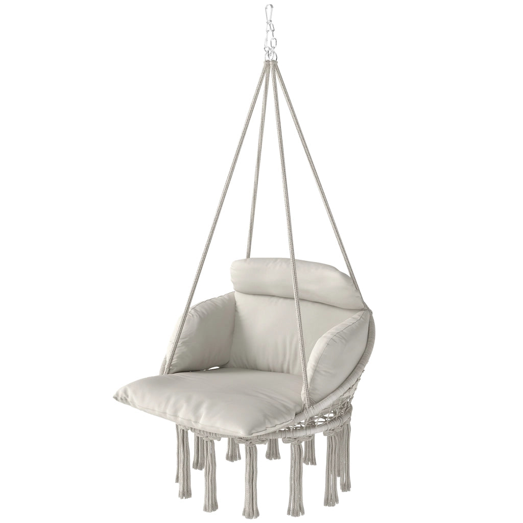 Sospensione a dondolo con cuscino ¨C zephmum ¨C crema 80x60x40 cm