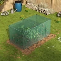 Gabbia di Protezione per Piante con Porta Zippata, Tubi in Acciaio Zincato, 240 x 120 x 110 cm, Verde