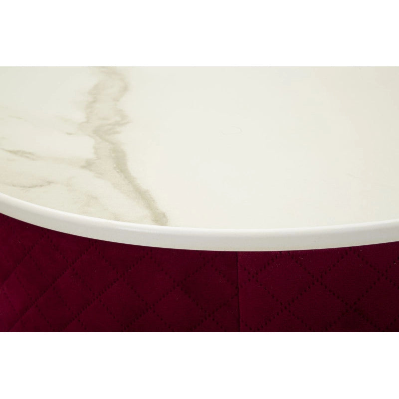 Comodino/toletta Con Puff Vellit Rosso cm ø 52x70 - ø 36x39