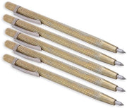 Strumento per Scribing con Punta di Acciaio Duro - Manico Antiscivolo - Progettazione Portatile - Adatto per Legno/Vetro/Gres - 5 Pezzi - Materiale Durissimo in Wolframio - Strumento per Scribing