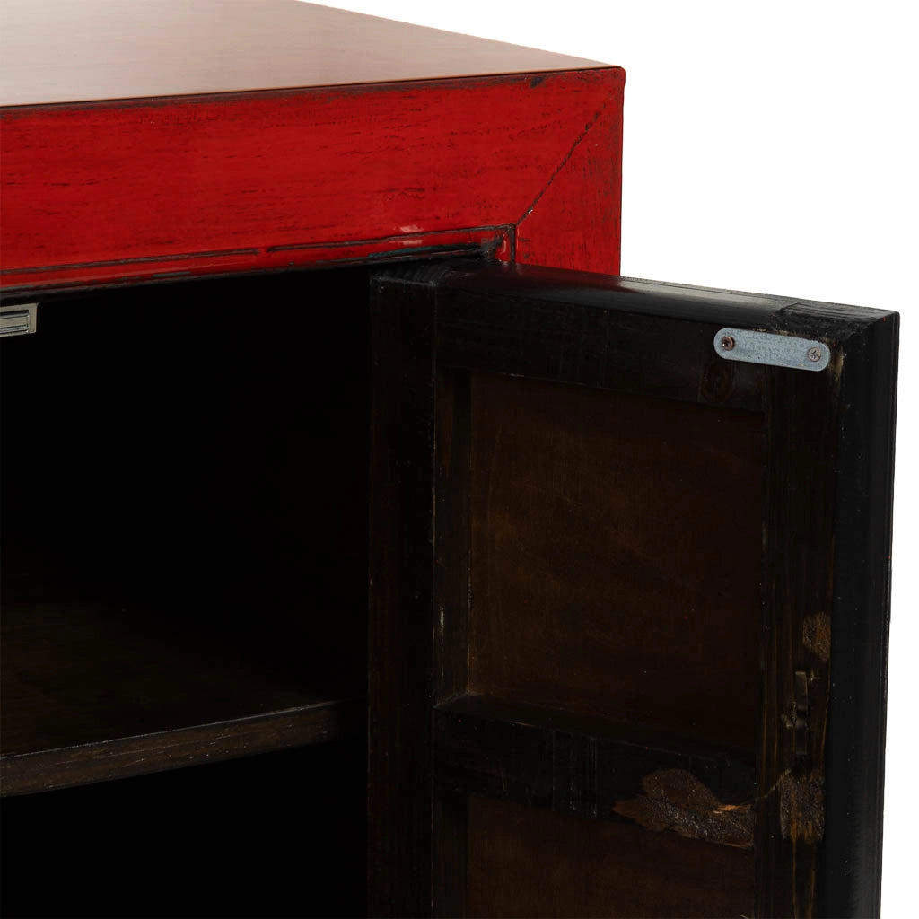 Credenza in legno rosso 120x45x71h cm