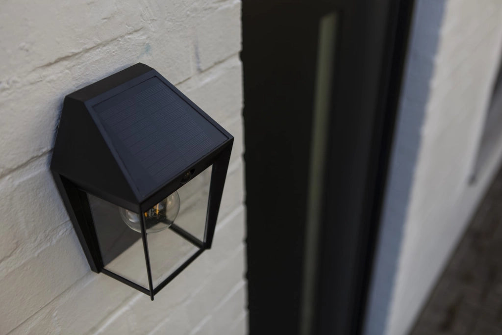 Applique da esterno solare lanterna nera E27 IP44 AVONY Lutec