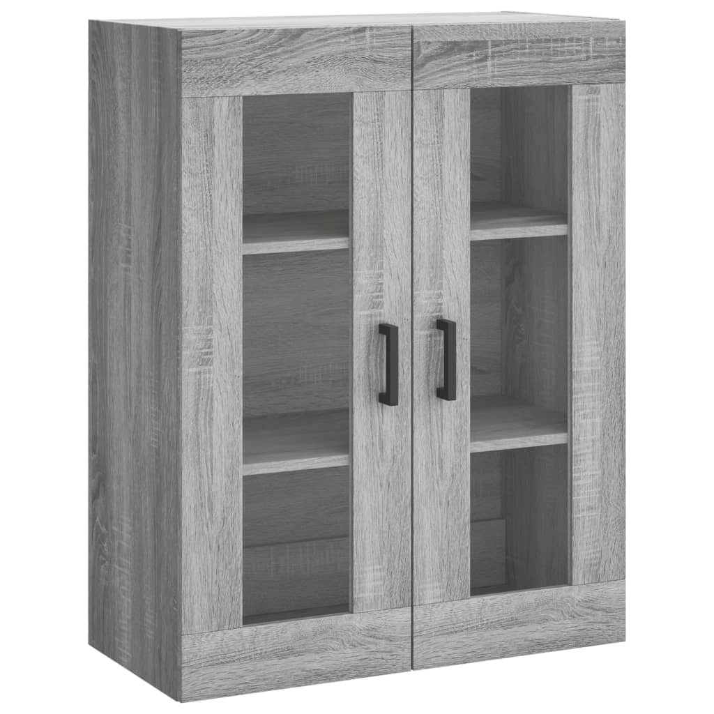 Buffet credenza cassettiera armadio mobile contenitore organizer cucina soggiorno salotto rovere Sonoma alto 69,5 x 34 x 180 cm legno ingegnerizzato grigio 02_0035562