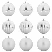 Set di palline di Natale XL 9 pz Argento Plastica CFW3547857