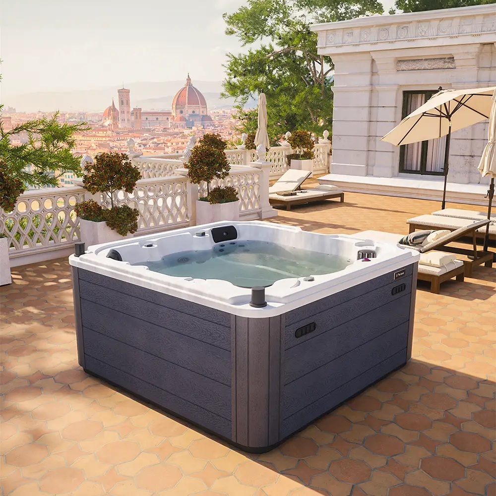 Minipiscina vasca idromassaggio 210x210x95 cm da esterno 6 persone | Garda