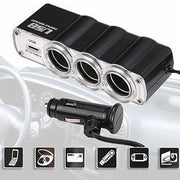 ADATTATORE USB AUTO TRIPLA PRESA 12V CARICABATTERIE MULTIPLO TELEFONI WF-0120