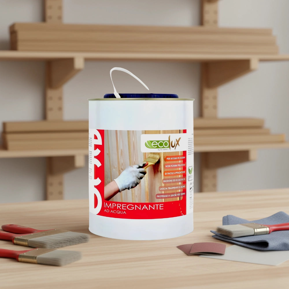 Ecolux impregnante fondo protettivo acrilico pigmentato rovere per legno *** formato 2.5 lt, confezione 1