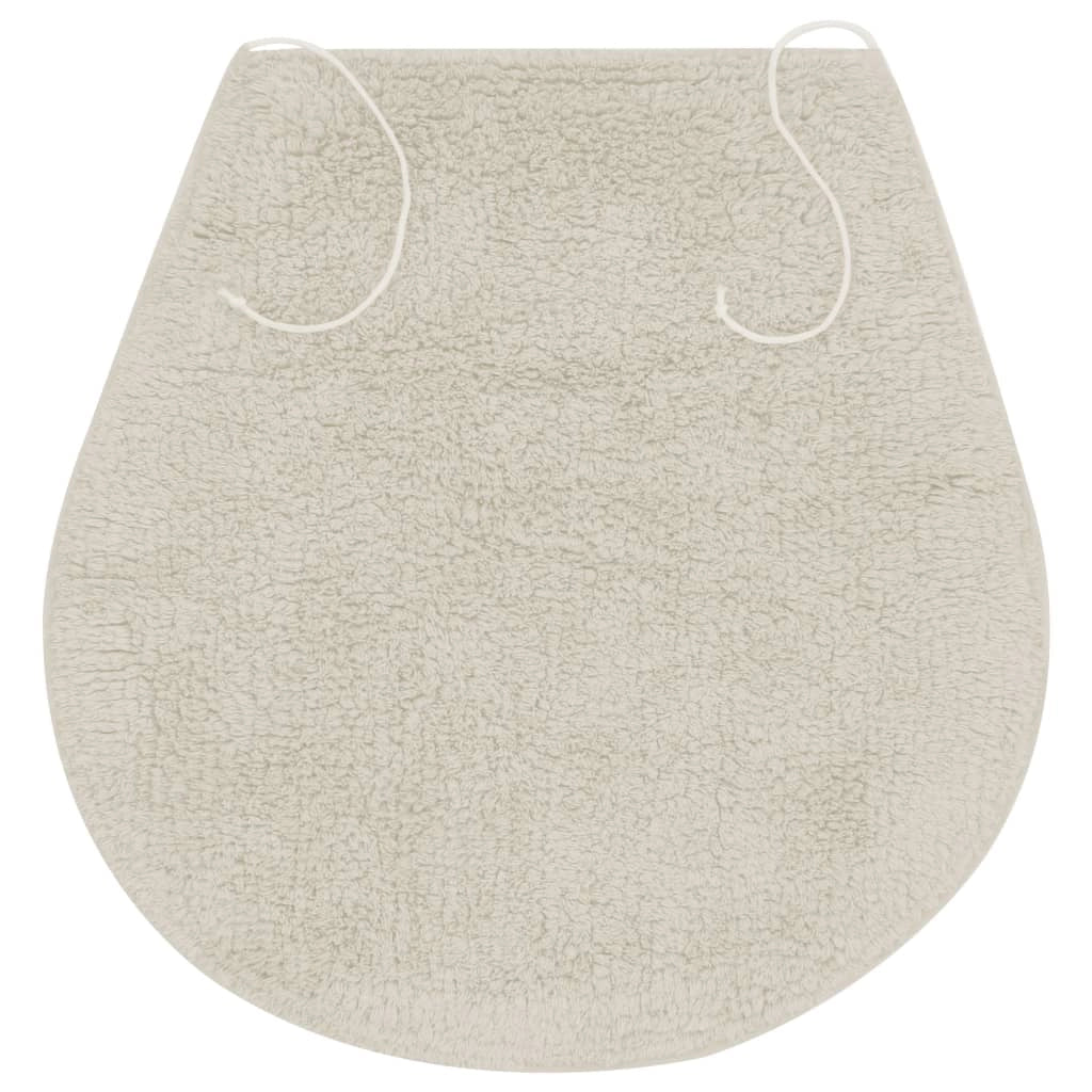 Set di 3 tappeti da bagno in tessuto bianco 02_0005680