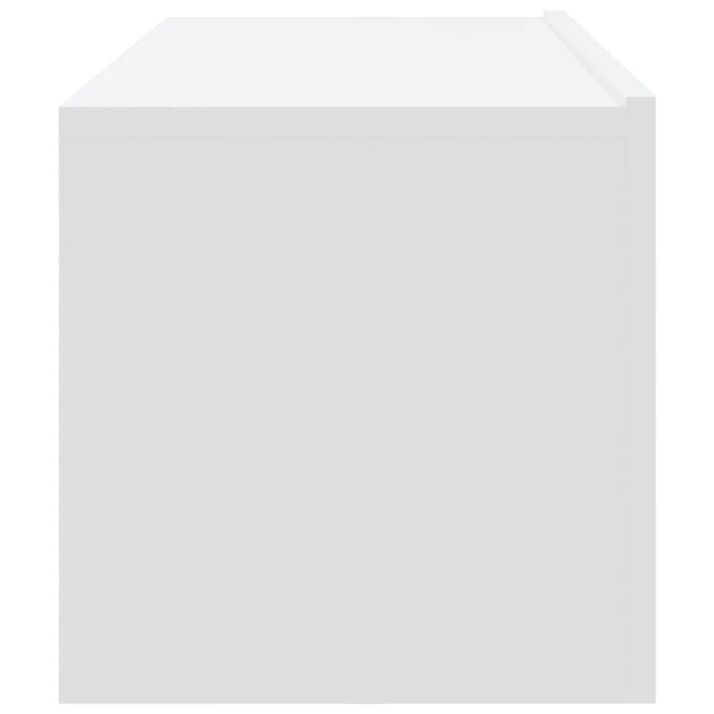 Mobile TV multimediale da parete mensola TV mobile TV credenza per sala da pranzo soggiorno camera da letto 2 pezzi 100 x 30 x 30 cm legno ingegnerizzato bianco 02_0028898