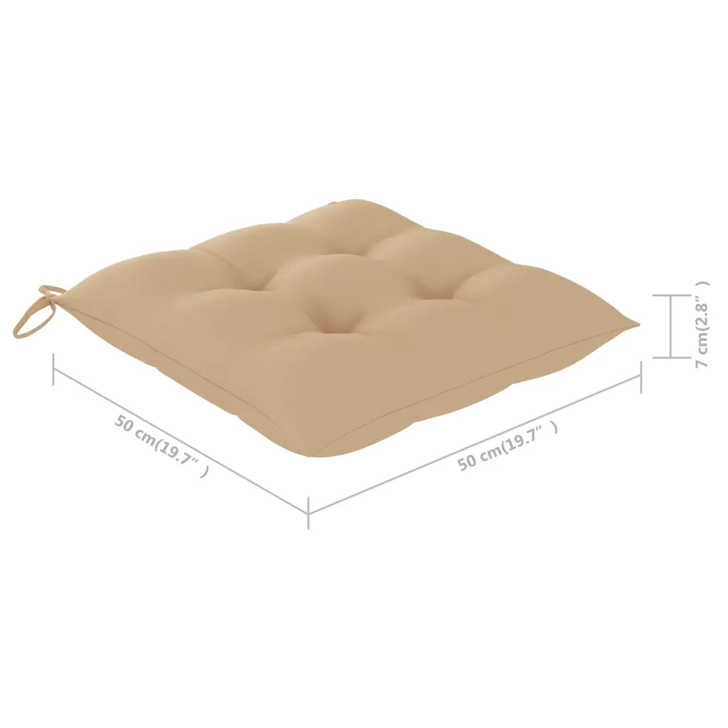 Sedie da Pranzo da Giardino con Cuscini 3 pz Massello di Acacia 3060835