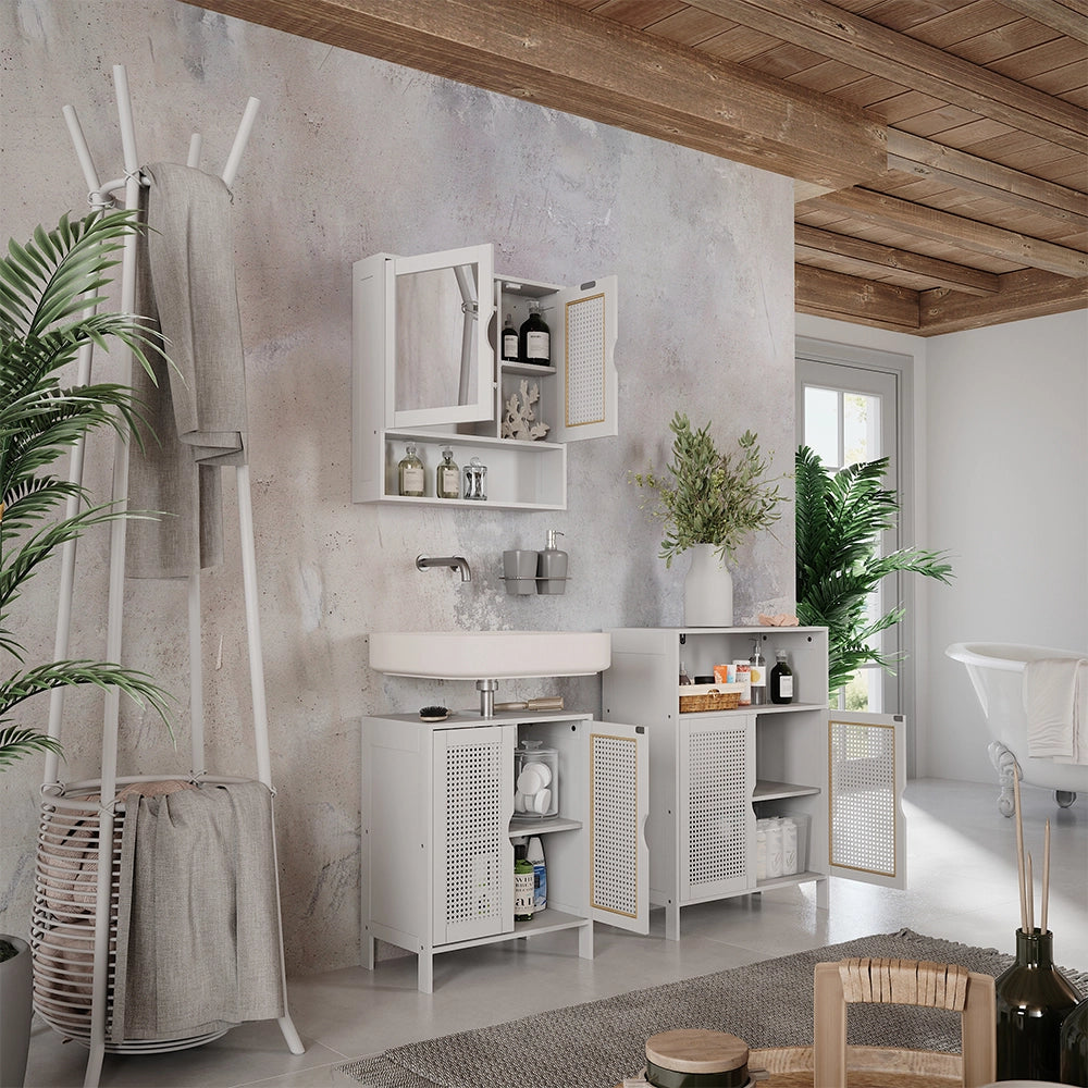 Vicco Set di mobili da bagno Bianco 3 parti