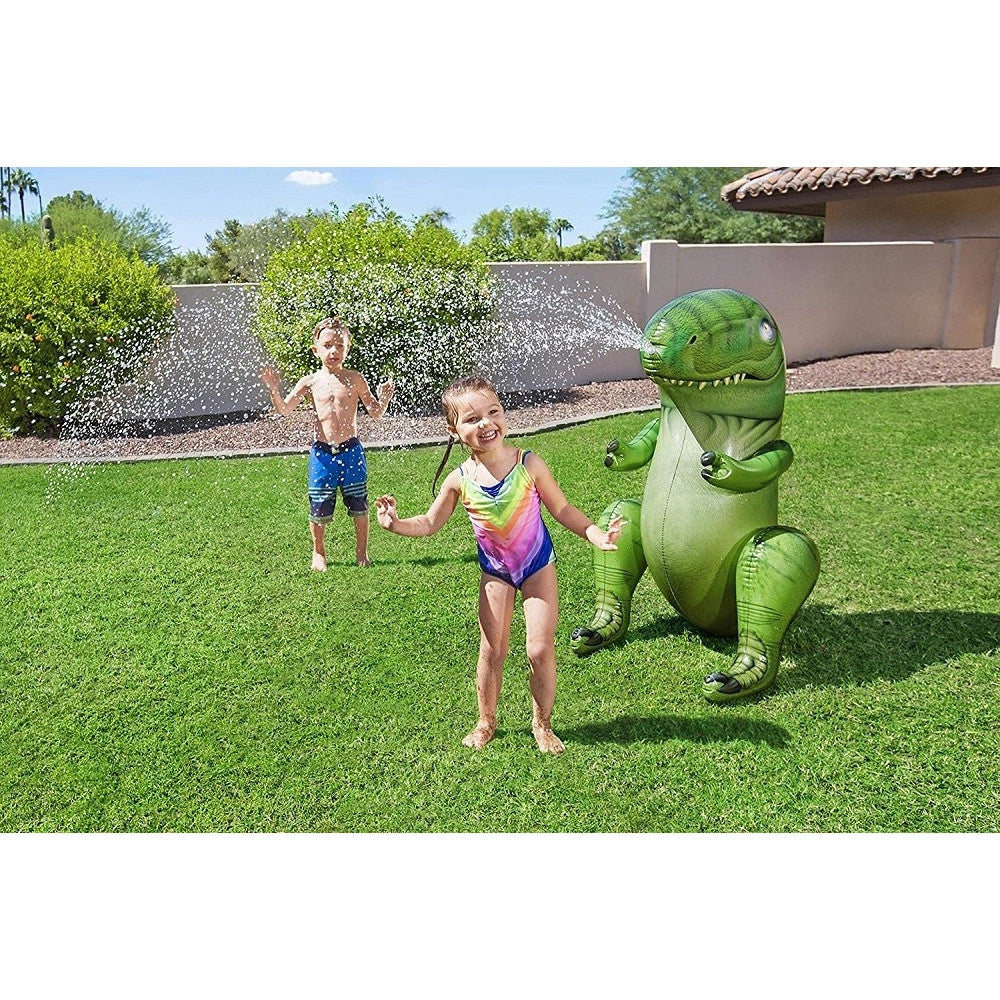 Trade Shop - Gioco Spruzza Acqua A Forma Di Dinosauro 9x75x122cm Bambini 3 Anni Giardino 52294 -