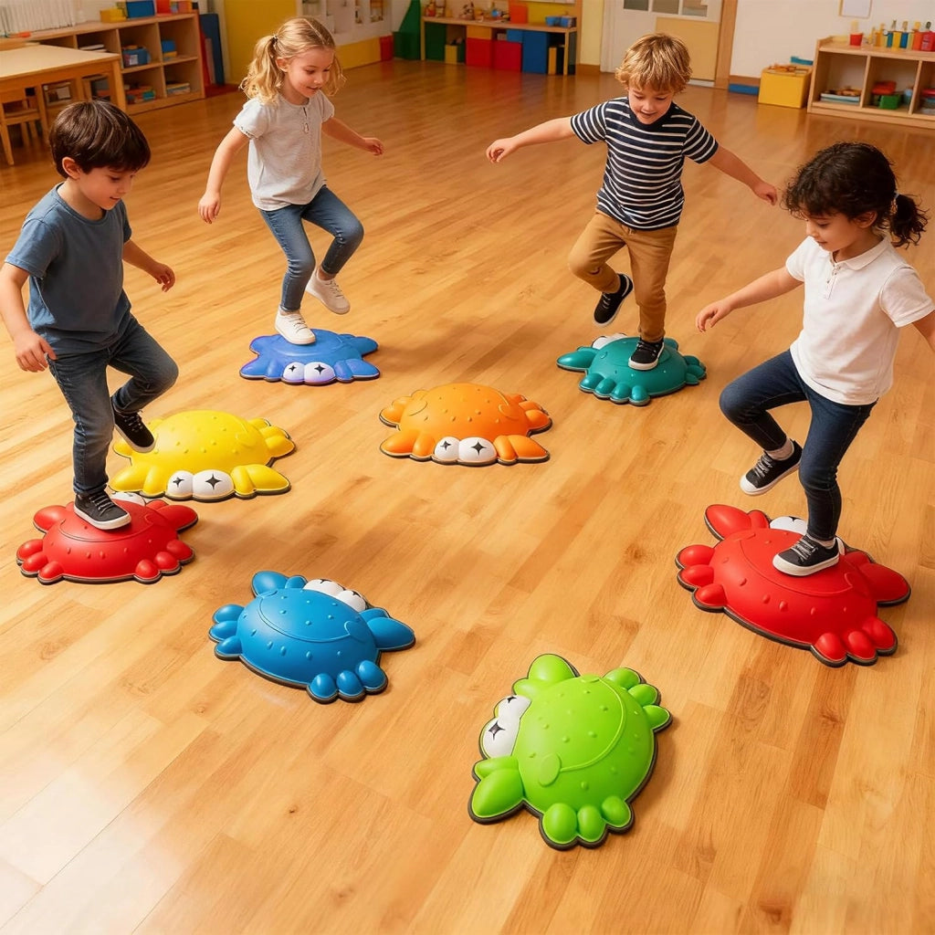 Pietre di Bilanciamento per Bambini, Pietre Equilibrio per Sviluppare Coordinazione, Attrezzatura da Gioco per Interni ed Esterni per Bambini da 3+ Anni