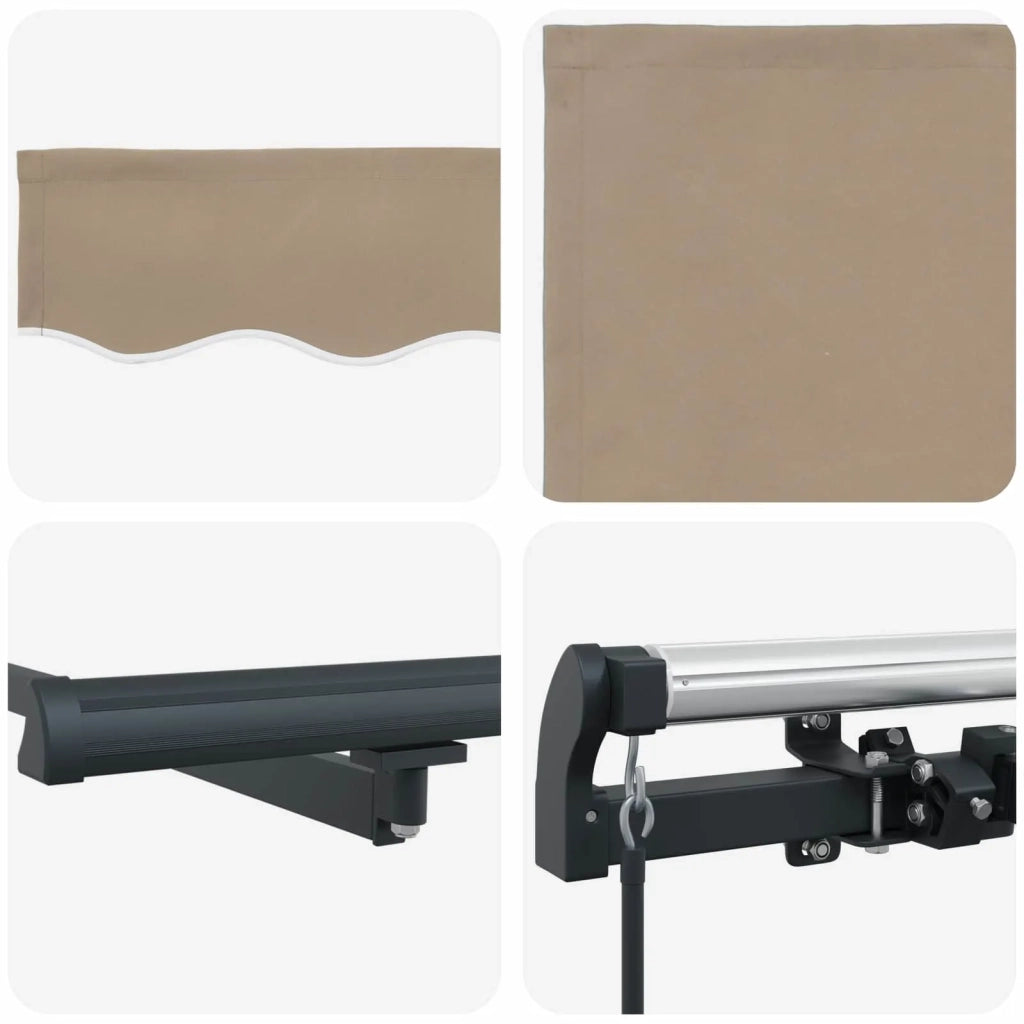 Tenda da Sole | Tenda Retrattile Beige 450 ¡Á 350 cm Poliestere e Acciaio