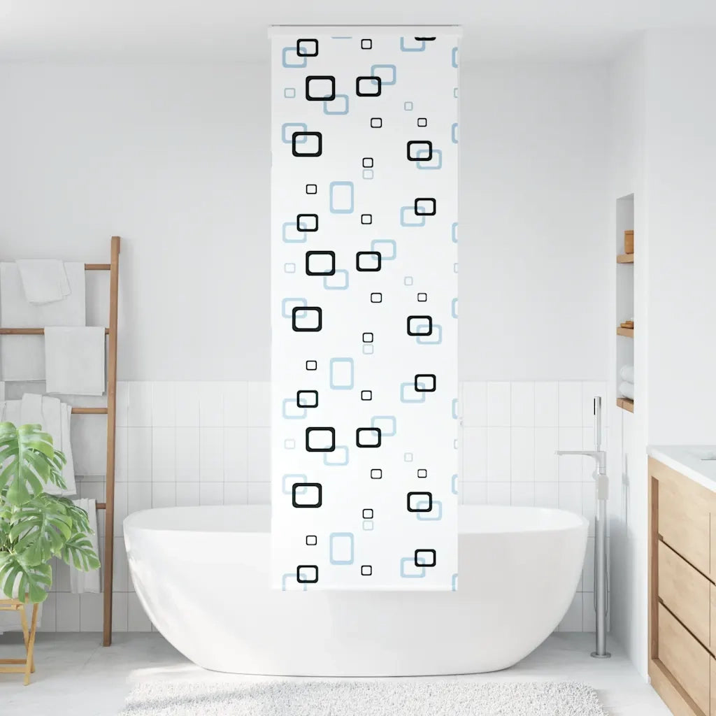 Tenda a Rullo per Doccia Cassonetto 80x240 cm Larghezza Tessuto 4014944