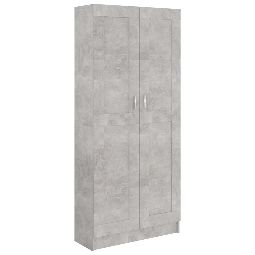 Libreria Grigio Cemento 82,5x30,5x185,5 cm in Legno Multistrato 802736