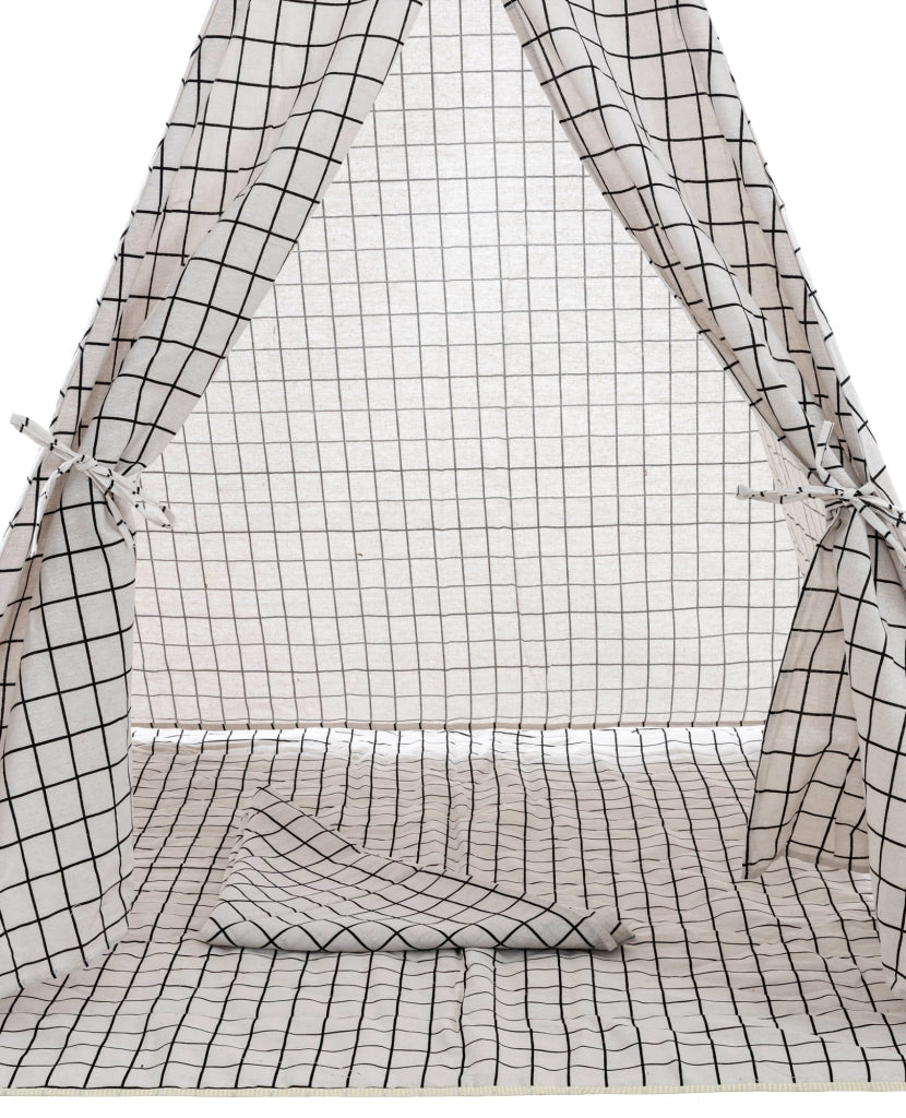 Tenda gioco Esna Grigio quadrettato