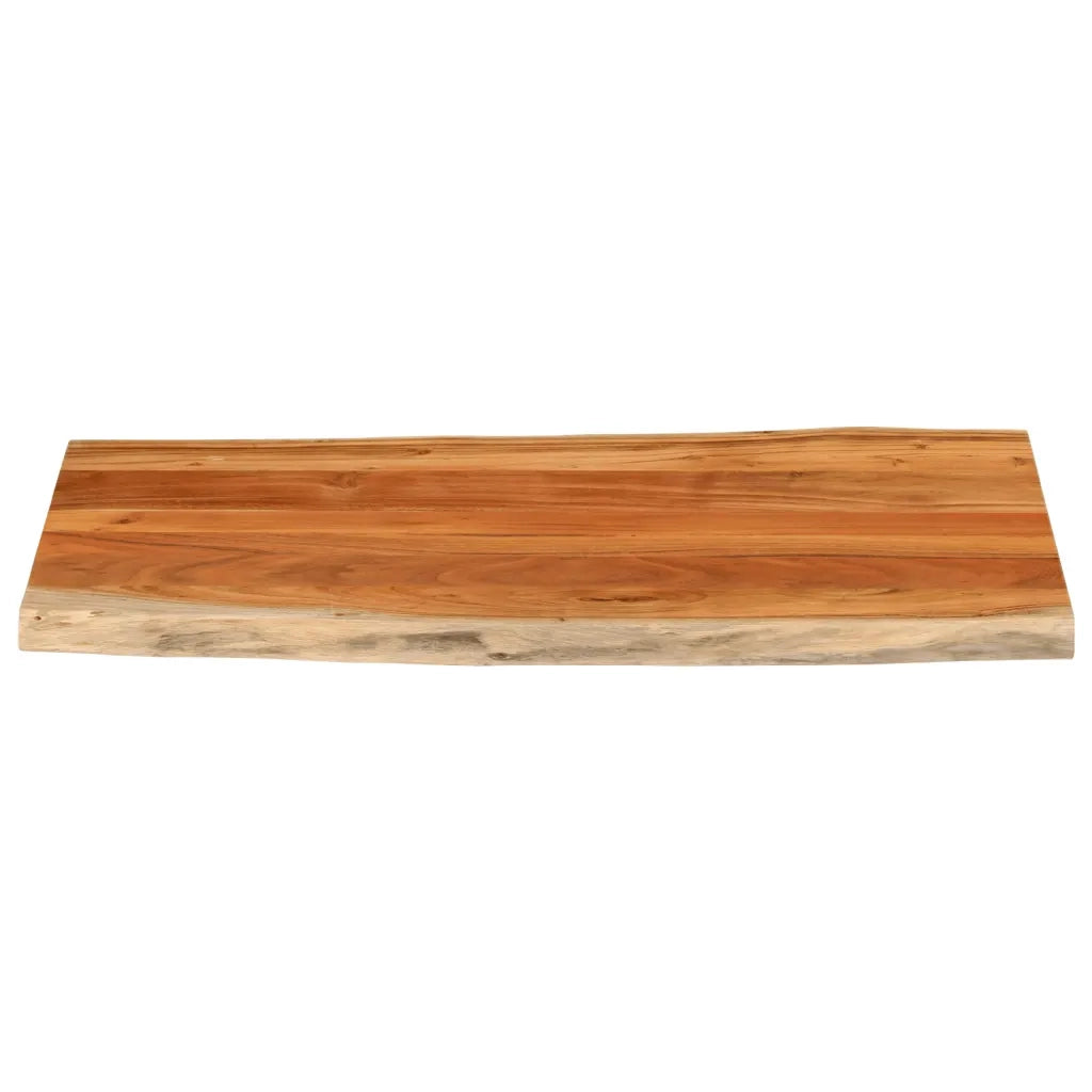 Piano Tavolo 120x60x3,8 cm Rettangolare Legno Acacia Bordi Vivi