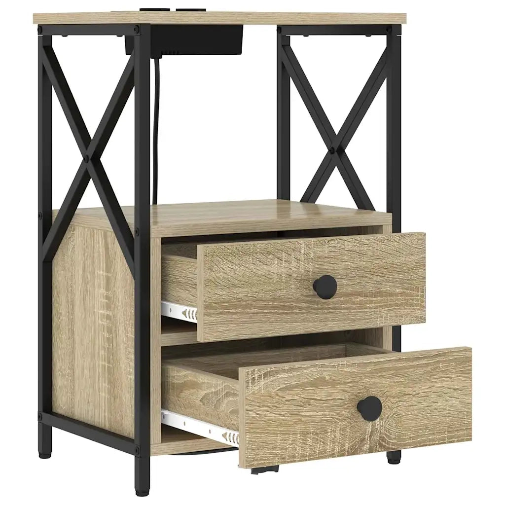 Armadio da Notte 2 pcs Rovere Sonoma 40 x 31 x 60 cm 859563