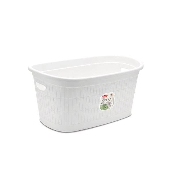 Cesta Biancheria Ovale Domus Bianco Polvere 58 x 38 x 28 cm