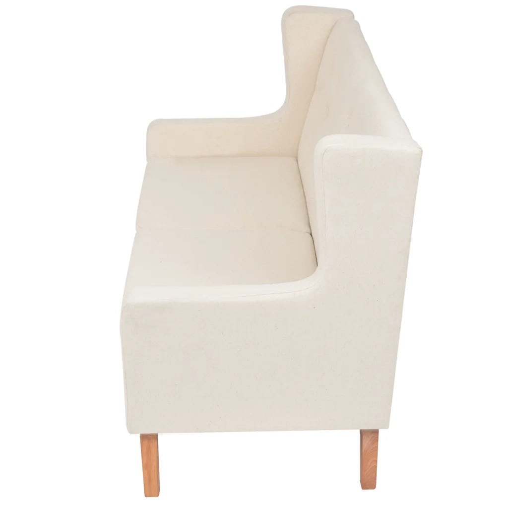 Set di Divani 2 pz in Tessuto Crema cod mxl 65056