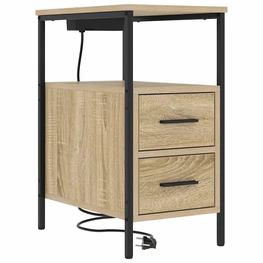 Armadio da Notte con cassetto Rovere Sonoma 30 x 48 x 61 cm 859412
