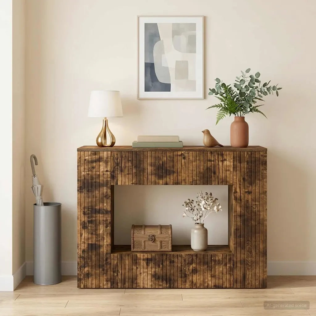 Tavolo consolle Rigato Quercia Affumicata 101 x 29 x 74 cm