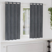 Tende oscuranti  con occhielli 2 pezzi in velluto grigio chiaro super