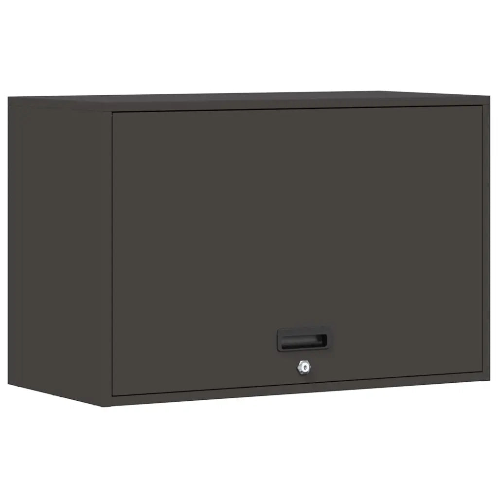 Armadio da garage a parete dal design moderno 80 x 40 x 53 cm acciaio nero 02_0052837