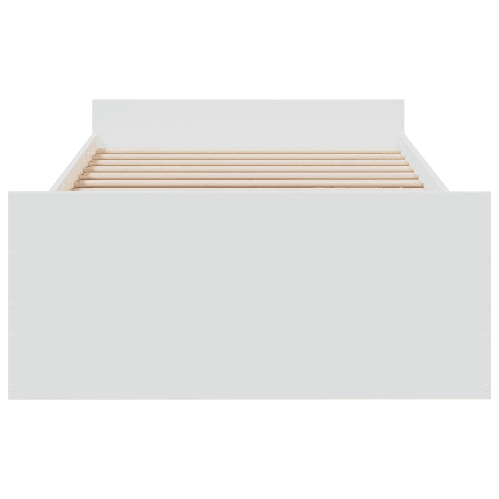 Giroletto con Cassetti Bianco 100x200 cm in Legno Multistrato