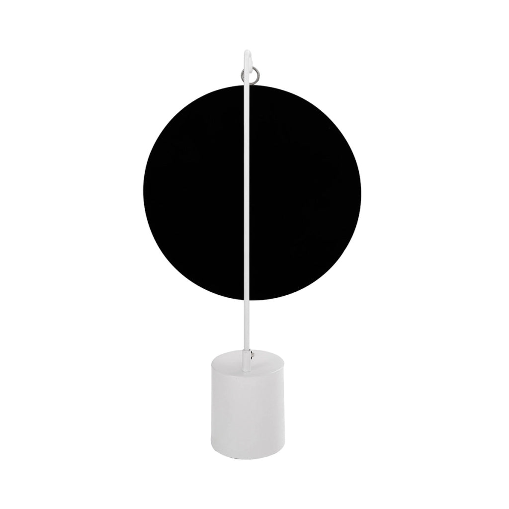 Specchio da tavolo Eleganca in metallo bianco e argento