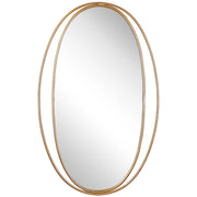 Specchio da parete ovale dorato 90 x 55 cm arte da parete Decor Stile Glam Living Room
