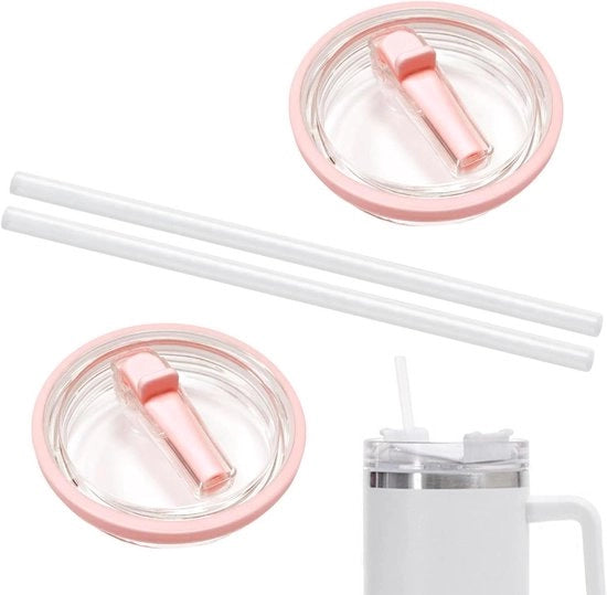 Doppie Dadi di Plastica per Tazza Grande con Setole - Rosa