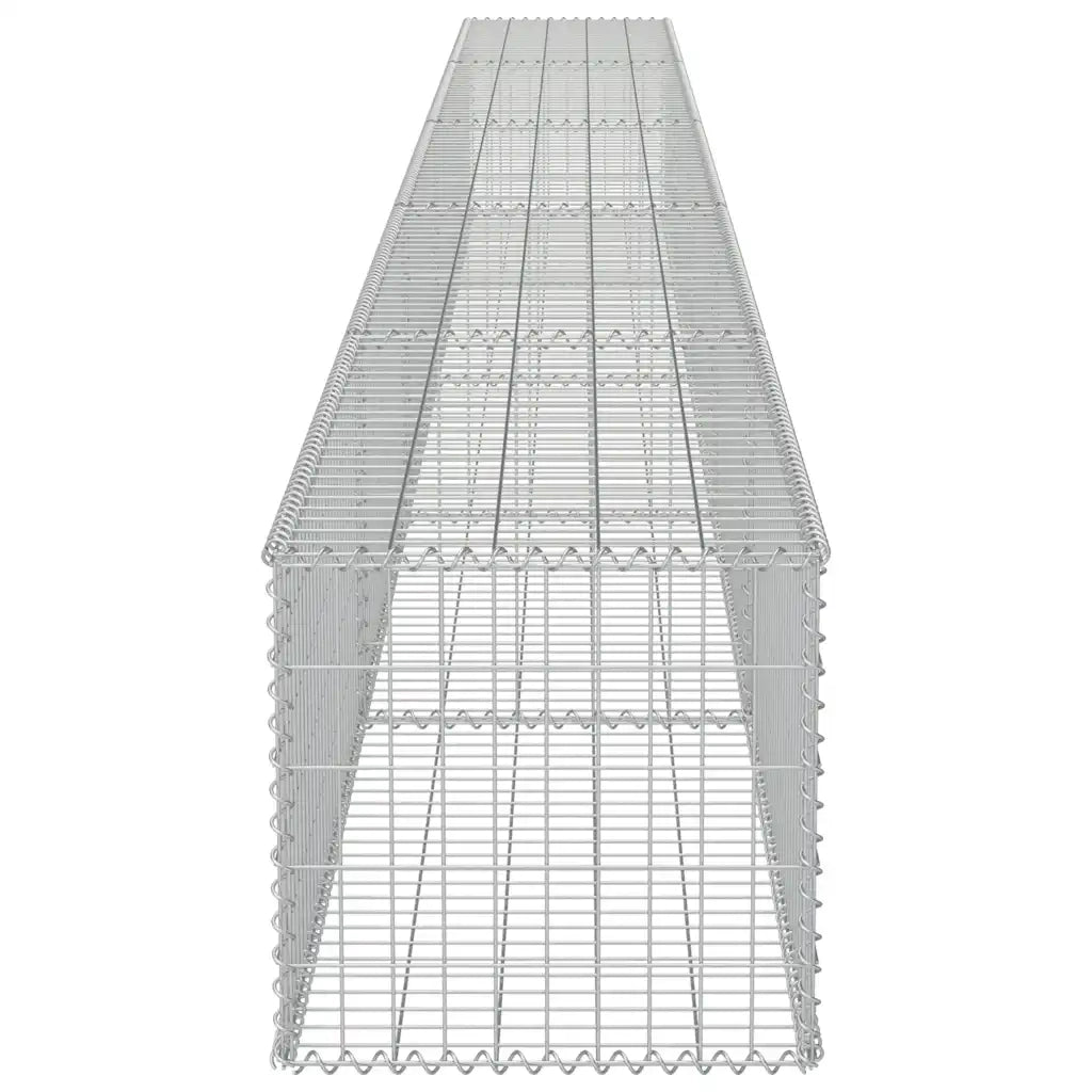 Gabbione con Copertura in Acciaio Zincato 600x50x50 cm 143581