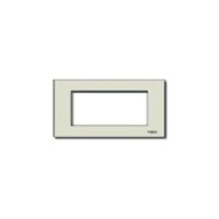 08658 Placca 4Msp Alluminio Scatto Oro Serie 8000