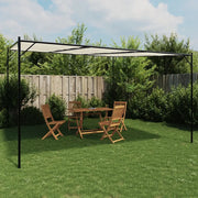 Gazebo Bianco 4x4 m 180 g/m² Tessuto e Acciaio 362464
