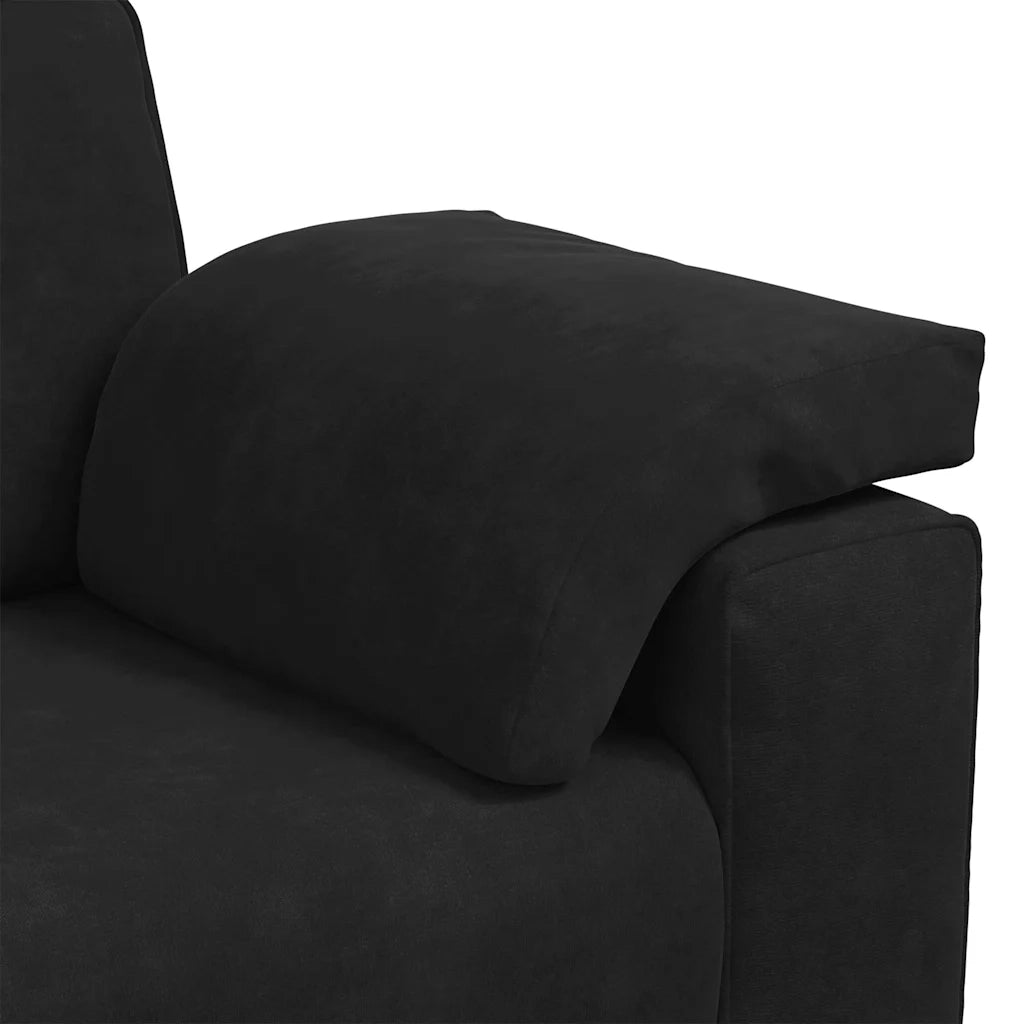 Divano Divanetto-Sofa Nero 140 cm in Velluto 226594