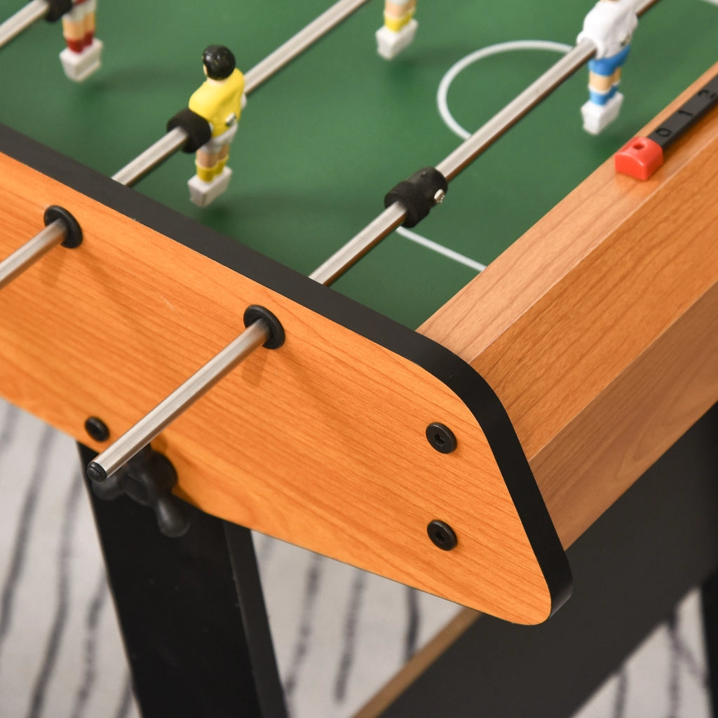 Tavolo da calcio balilla pieghevole ¨C zephmum ¨C 98x42x62 cm MDF effetto legno nero