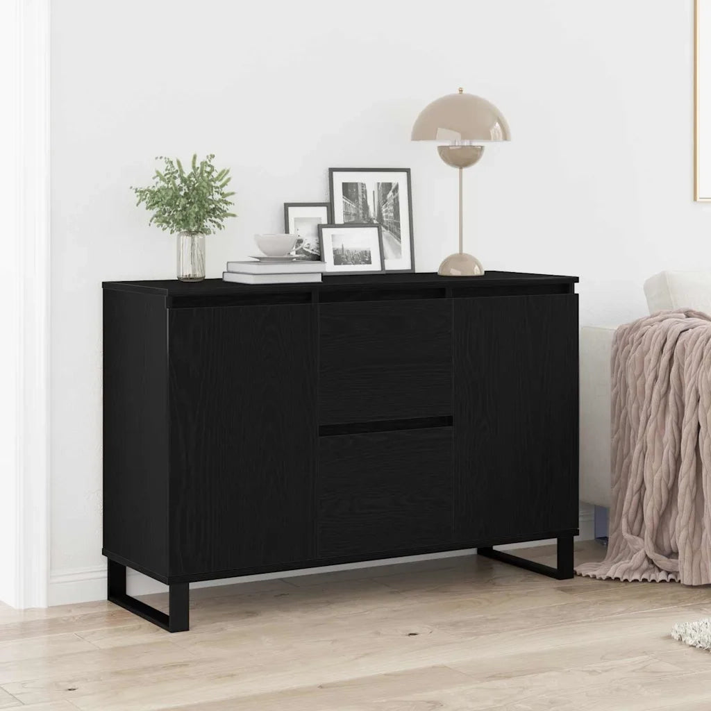 Credenza-Buffet-Armadio da cucina Rovere nero 101.5 x 35 x 70 cm Legno multistrato 244020