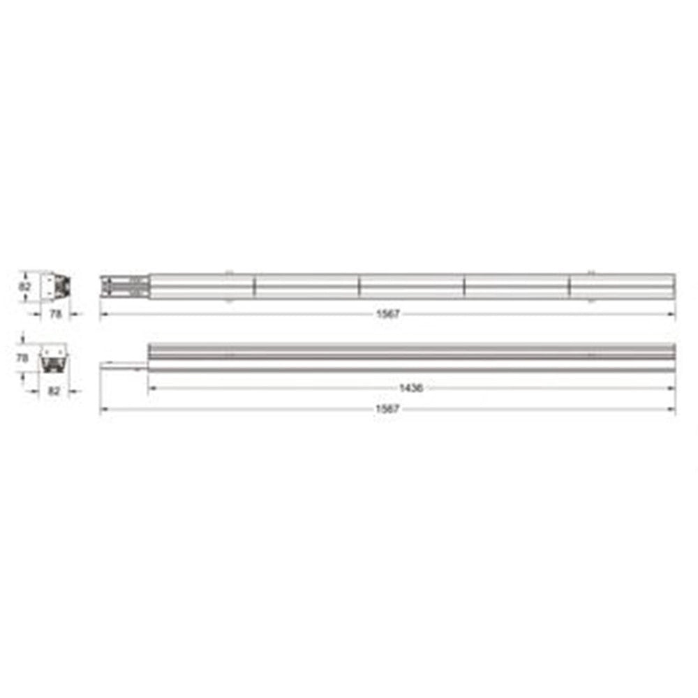 Trade Shop - Lampada Lineare A Sospensione Apparecchio Led Trifase 48w Cct 4000k-6500k Ip20 Qj68150-3c -
