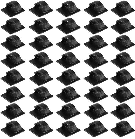 Clip per cavo in plastica di alta qualità - 40 pezzi - adesivo - decorativo - organizzatore - spazievitore - per cavi e fili