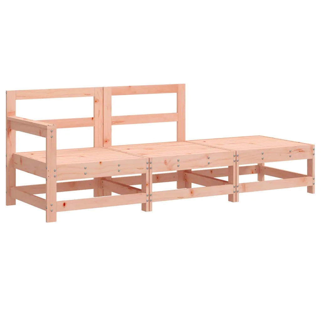 Set Divani Giardino 3pz con Cuscini Legno Massello di Douglas 825602