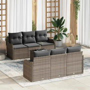 Set Divano da Giardino Grigio 55 x 55 x 37 cm polyrattan