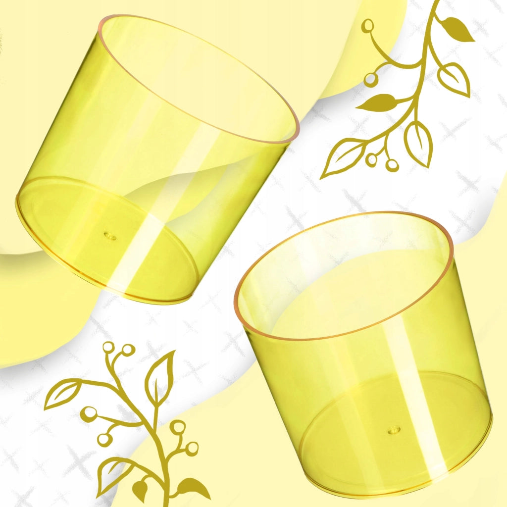 Vaso da fiori rotondo in plastica KADAX, 12,5 cm, giallo