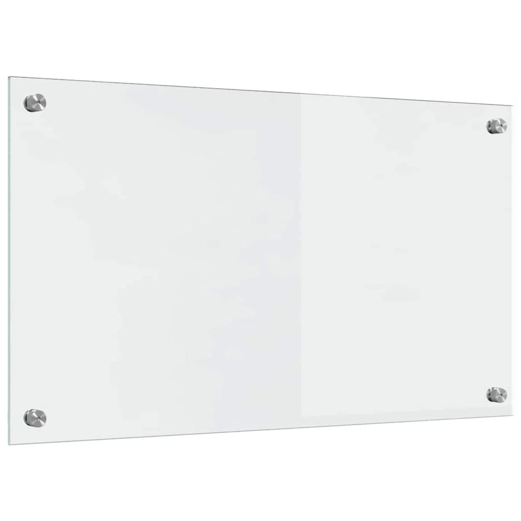 Set di 2 pannelli paraschizzi per cucina moderni design elegante 70 x 40 cm resistenti al calore facili da pulire realizzati in vetro temperato trasparente 02_0056294