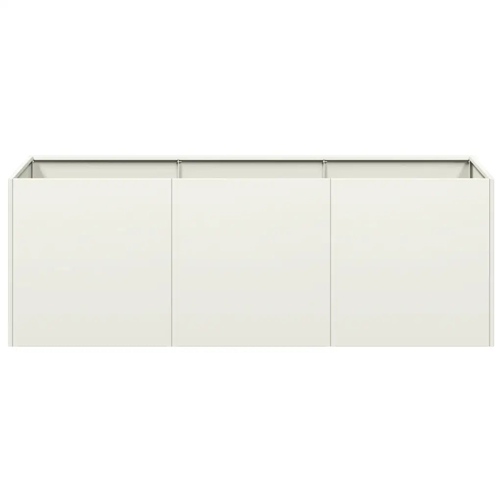 Fioriera Bianca 120x40x40 cm in Acciaio Laminato a Freddo 860676